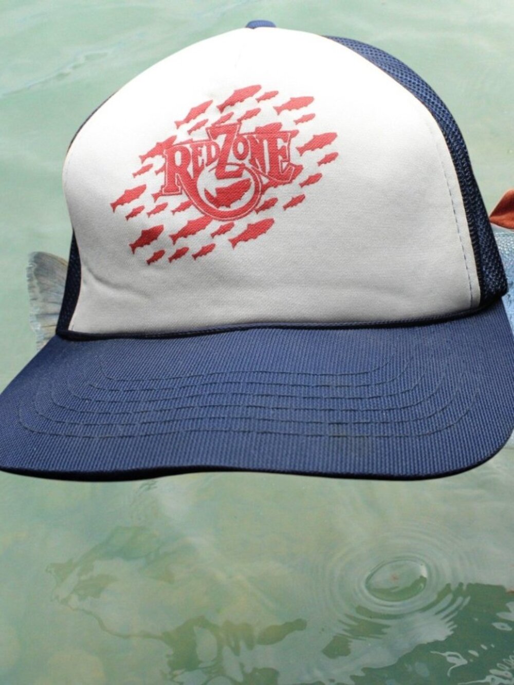 Vintage RED ZONE Sockeye Salmon Hat Cap  Fishing fisherman Hanes